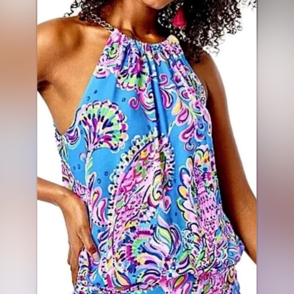 Lilly Pulitzer XL Bowen Halter Top
